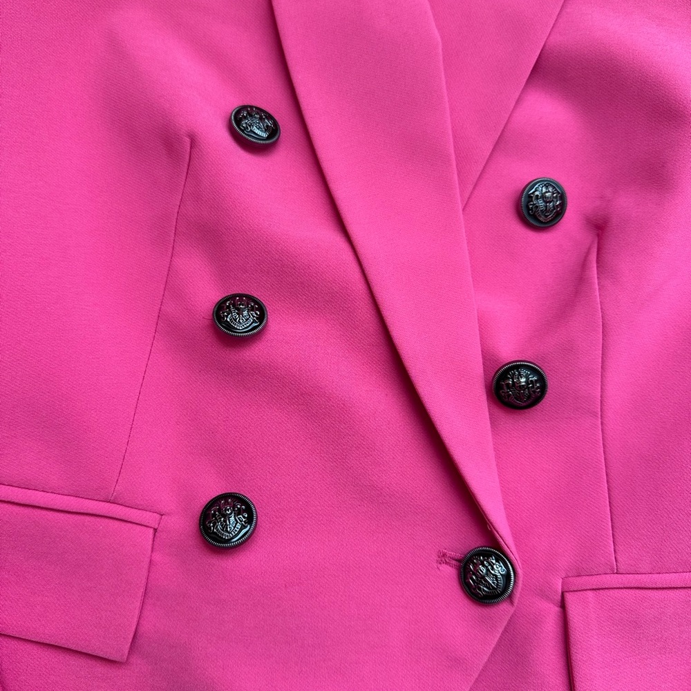 Nicole Miller New York Vibrant Pink Blazer Size Small - Picture 3 of 9